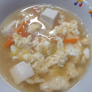 鍋キューブで簡単卵スープ☆